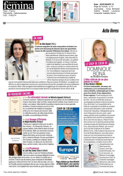 Actu livres Europe! DOMINIQUE BONA
