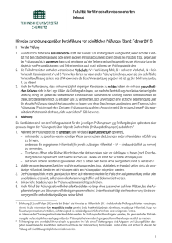 Hinweise zur ordnungsgem&auml;&szlig;en Durchf&uuml;hrung von schriftlichen