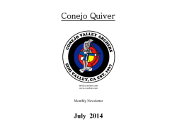 july 2014 Newsletter - The Conejo Valley Archers