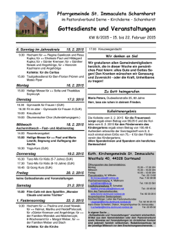 Gottesdienste und Veranstaltungen - Kirche Dortmund