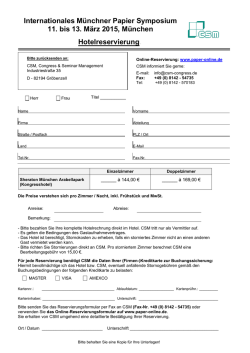 Hotelreservierung