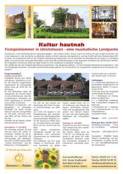 Festspielsommer in Ulrichshusen