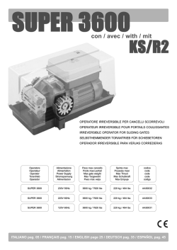 installation super 3600