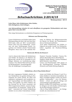 Schulnachrichten 2-2014/15