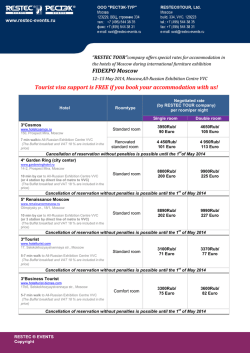 FIDEXPO Moscow Tourist visa support is FREE if you book your