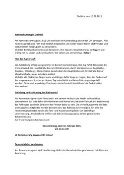 Mitteilungen der Gemeinde für die 8
