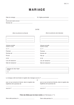 Doc. VI: Mariage
