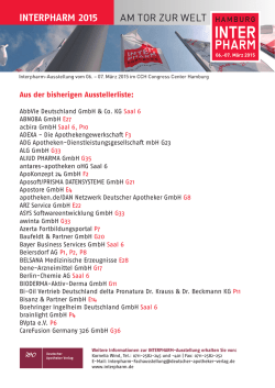 INTERPHARM 2015 AM TOR ZUR WELT