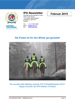 IAC-Newsletter in deutsch für Februar 2015 - IPA-Bork