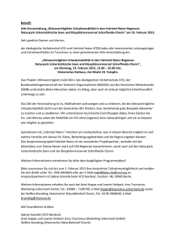 Infoveranstaltung &bdquo;Klimavertr&auml;gliche Urlaubsmobilit&auml;t