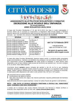 il manifesto pubblico del Comune di DESIO