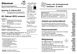 Gottesdienste - Kirchengemeinde Schwabach