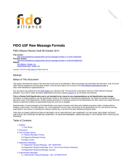 FIDO U2F Raw Message Formats