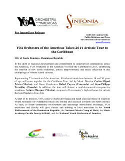 YOA Orchestra of the Americas Takes 2014 Artistic Tour to the