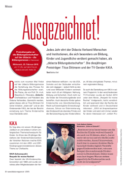 Jedes Jahr ehrt der Didacta Verband Menschen und Institutionen