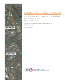 Limited Scope Concept Development Report Pavement Example