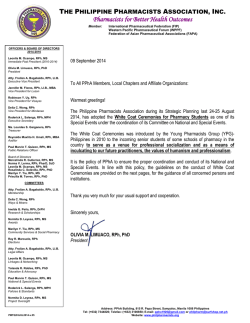 Guidelines on White Coat Ceremonies (for Pharmacy Students)(1)