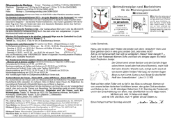 Gottesdienstplan und Nachrichten - Pfarrverbund