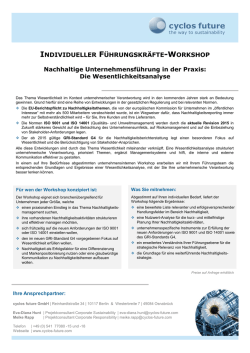 Die Wesentlichkeitsanalyse - cyclos