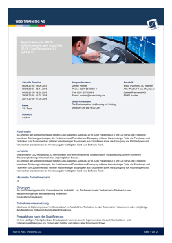 in 2D/3D CAD-Anwendungen AutoCAD 2013