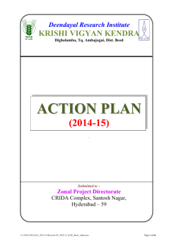 Action plan 2014-15 - Deendayal Research Institute