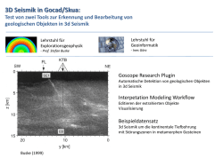 3D Seismik in Gocad/Skua: - TU Bergakademie Freiberg