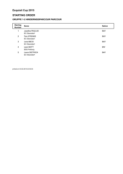 Gruppe 1-2: Hindernisparcour, Parcour