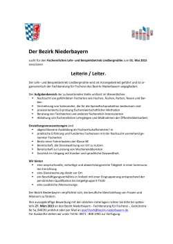 Leiterin / Leiter. - Bezirk Niederbayern