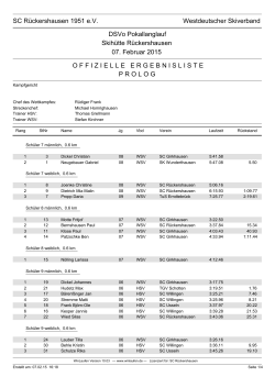 Ergebnisliste Prolog - Ski Club Rückershausen 1951 e.V.