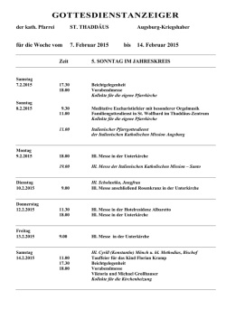 GOTTESDIENSTANZEIGER