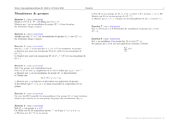 Morphismes de groupes