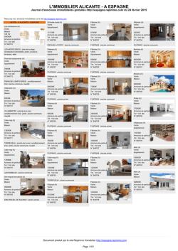 Journal immobilier ALICANTE - Immobilier Espagne