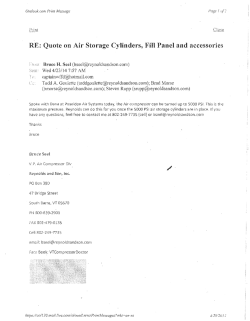RE: Quote on Air Storage Cylinders, Fill Panel and accessories