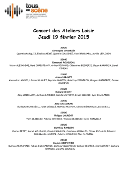 Programme sur ce lien