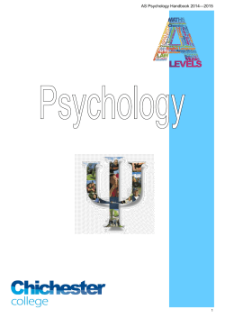 AS Psychology Handbook 2014—2015