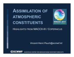 Assimilation of atmospheric constituents: highlights from