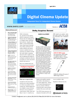 Digital Cinema Update April 2014