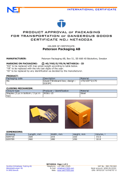 NET4002A - NET17025 - Nordisk Emballasje Testing AS