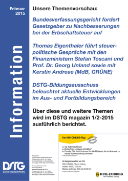 Die Wandzeitung Januar/Februar 2015