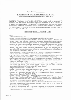 Il aprile 2014, avente ad oggetto "Provvedimento di