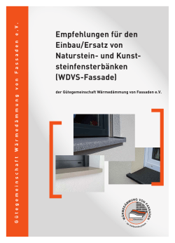 Empfehlungen f&uuml;r den Einbau/Ersatz von Naturstein