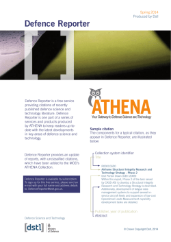 Issue 9: Defence Reporter spring 2014