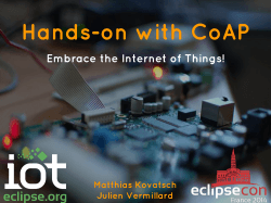 Hands-on with CoAP