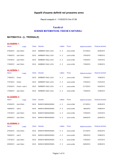 Appelli d`esame definiti nel prossimo anno