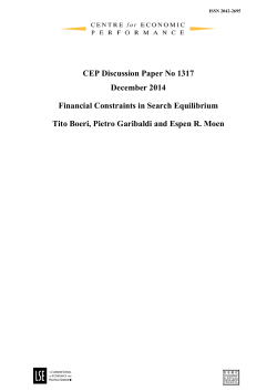 Financial Constraints in Search Equilibrium