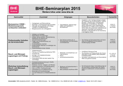 BHE-Seminarplan 2015