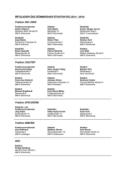 2015-02-03 Liste Mitglieder des Stadtrates mit