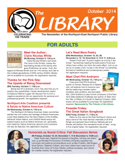 October Newsletter - Northport-East Northport Public Library