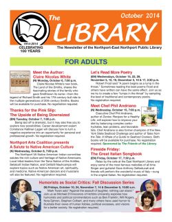 October Newsletter - Northport-East Northport Public Library