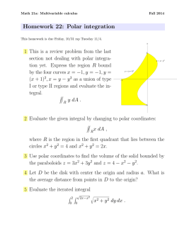 Homework 22: Polar integration